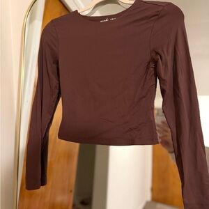 Pink Rose Chocolate Long Sleeve Top
